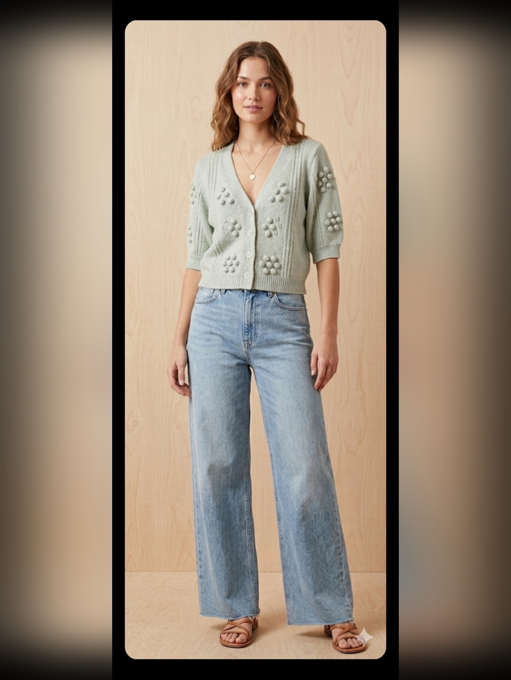 bohme Bobble-Knit Cropped Cardigan